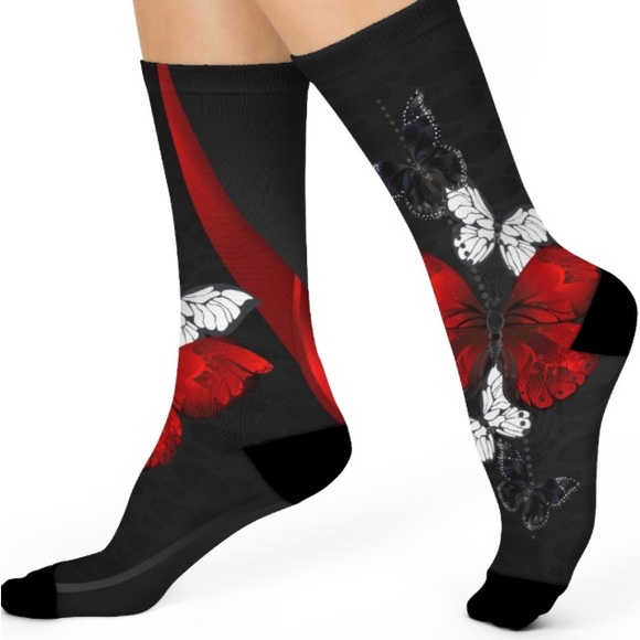 Flutter Elegance Socks- Butterfly Socks - Picture 1 of 2
